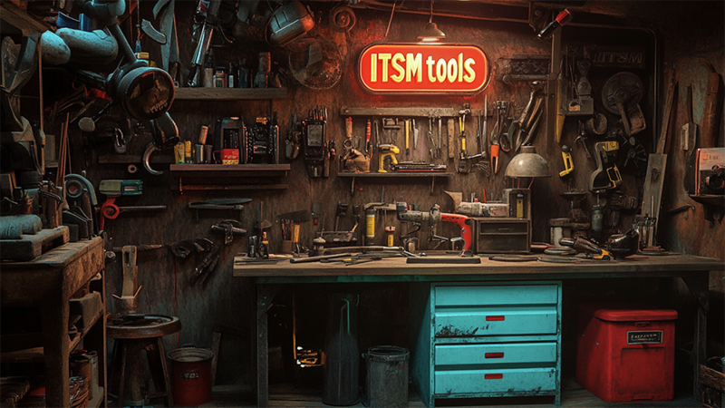 ITSM_Tools Aufschrift in Werkstatt