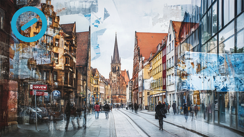 SERVIEW Foto von der Stadtmitte in Bremen