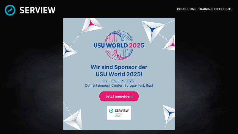SERVIEW ist Sponsor der USU World 2025!