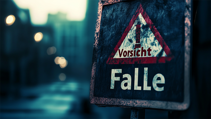 Vorsicht vor illegalen ITIL®- und PRINCE2®-Trainingsangeboten Grafik Vorsicht Falle Schild