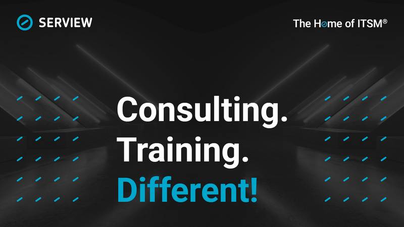 NIS-2 Schulung: Welches Wissen Unternehmen für mehr Cyber-Resilienz brauchen Gut zu Wissen allgemeine SERVIEW Grafik mit Consulting. Training. Different! Claim